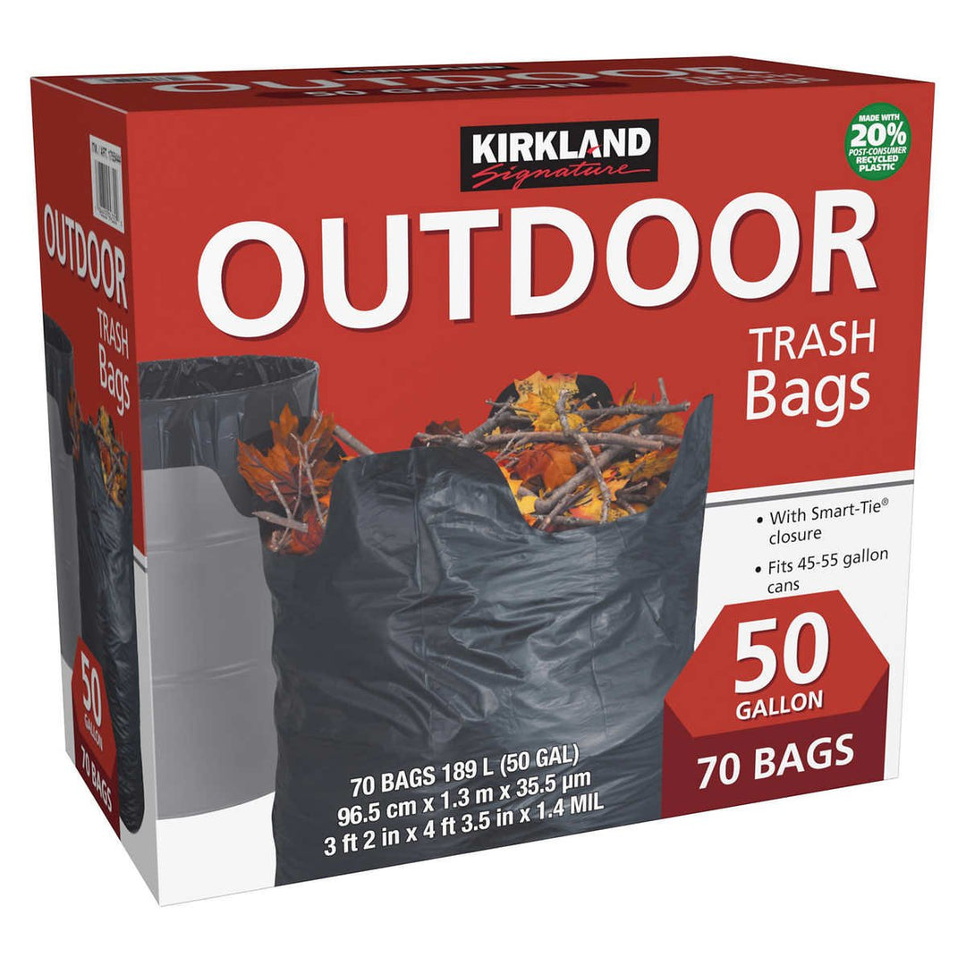 Kirkland Signature 50 Gallon Outdoor Trash Bag 70 Count Image 1