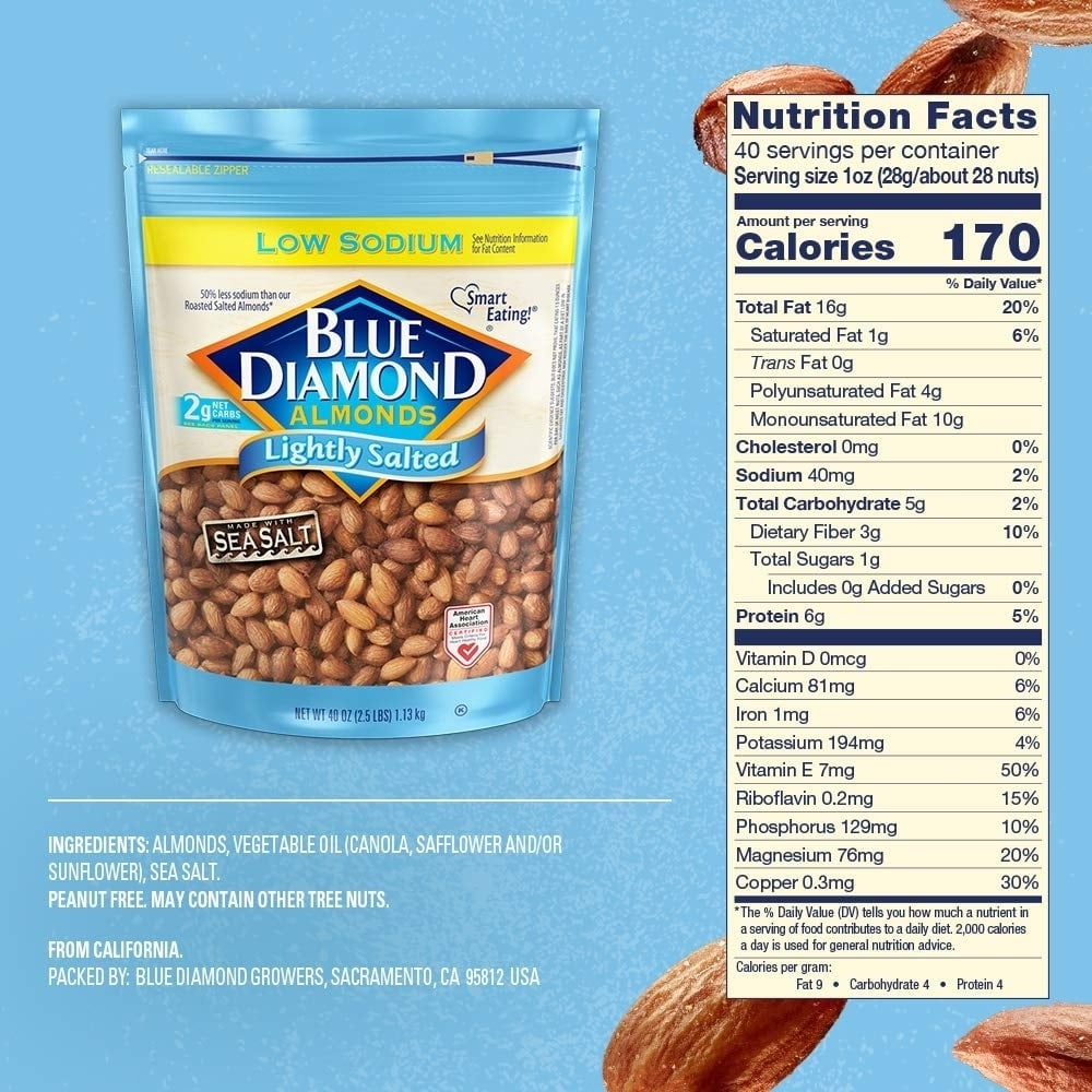 Blue Diamond Lightly Salted Whole Almonds (40 Ounce) Image 2