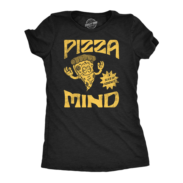 Womens Funny T Shirts Pizza Mind Sarcastic Food Graphic Tee For Ladies Image 1