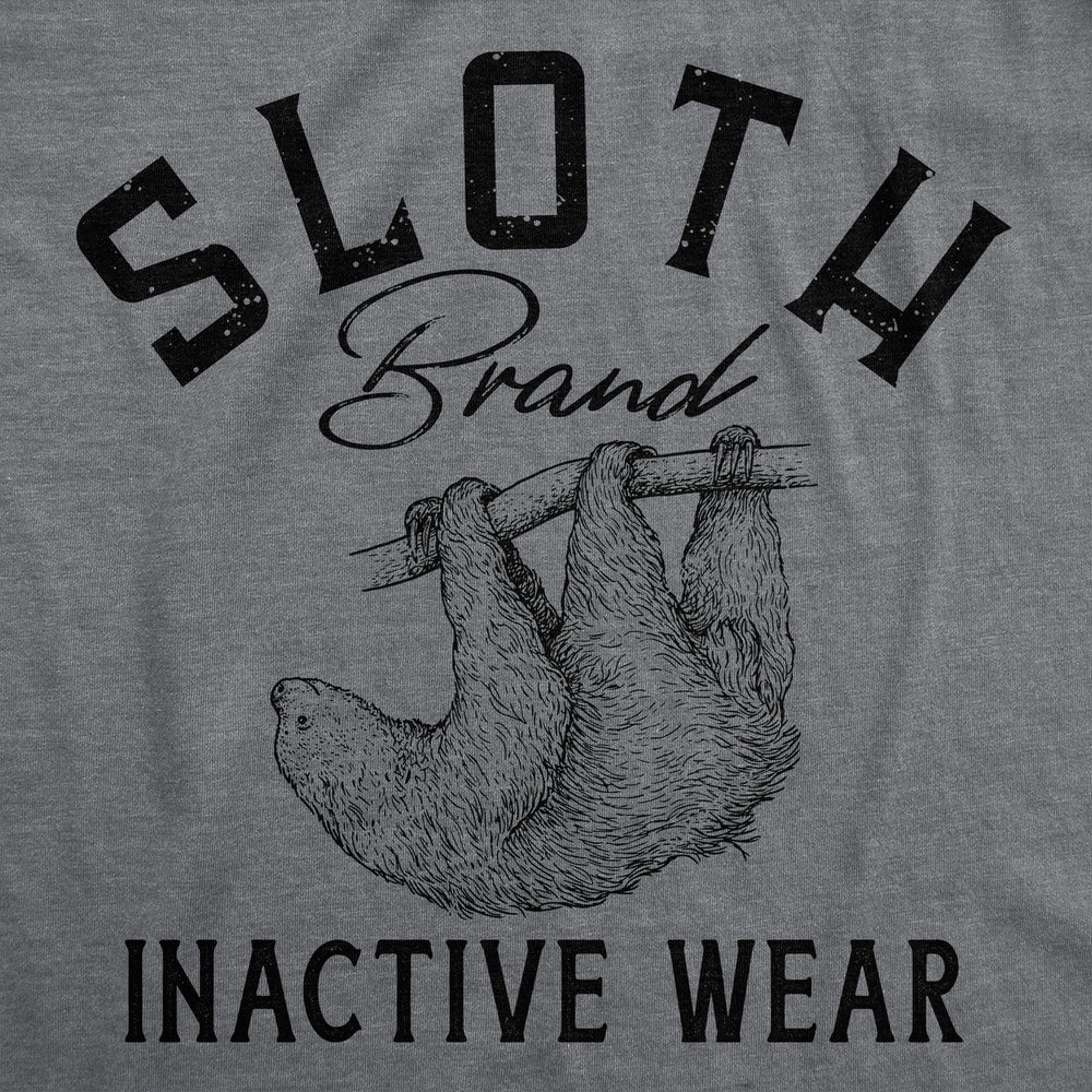 Mens Funny T Shirts Sloth Brand Inactive Wear Sarcastic Animal Graphic Tee Image 2