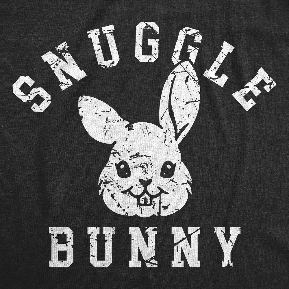 Womens Cute T Shirts Snuggle Bunny Easter Sunday Graphic Tee For Ladies Image 2