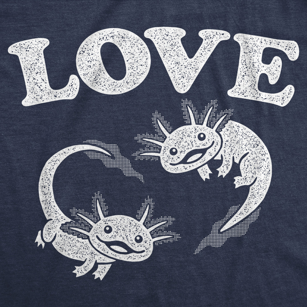 Womens Cute T Shirts Love Axolotl Funny Graphic Tees For Ladies Image 2