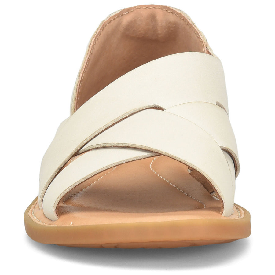 Borrn Womens Ithica Sandal Lino (cream) Full Grain Leather - BR0054911 CREAM Image 1