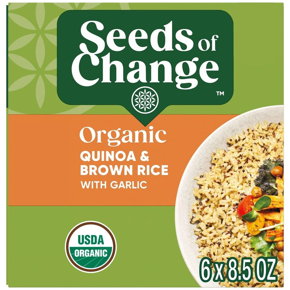 Seeds of Change Certified Organic Quinoa and Brown Rice with Garlic (8.5 Oz6 Pk) Image 2