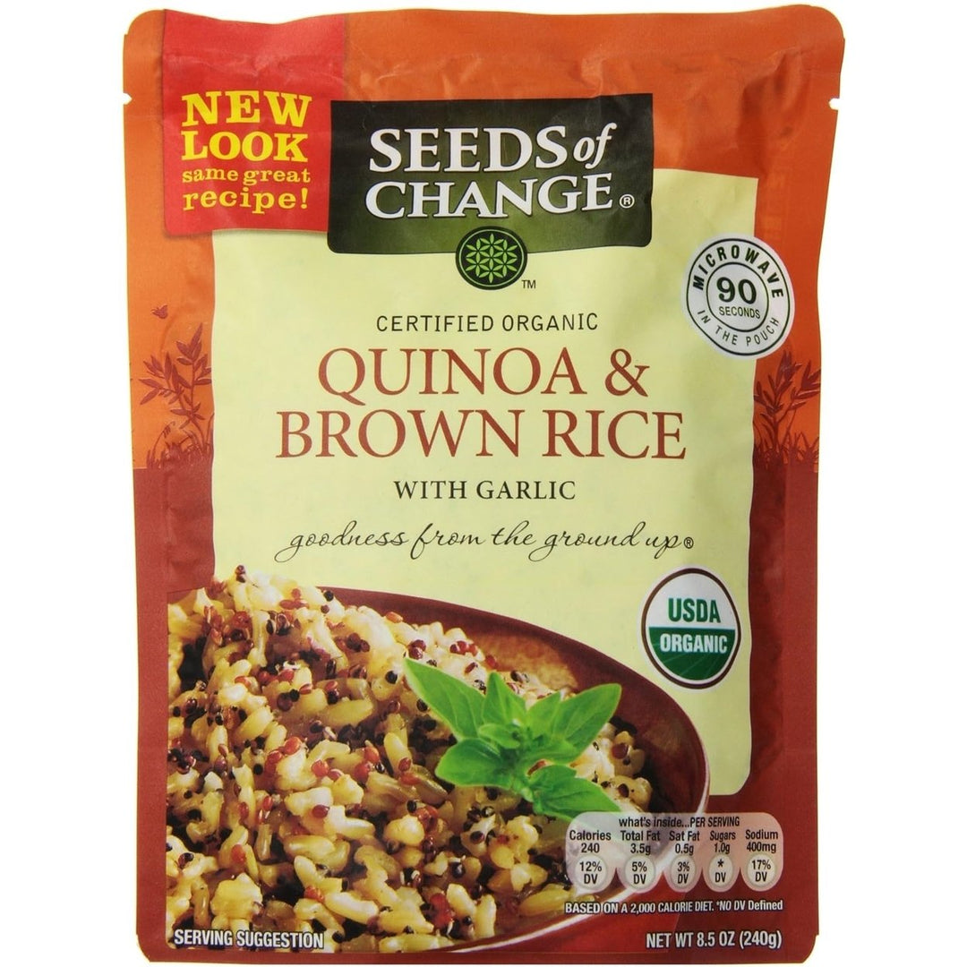 Seeds of Change Certified Organic Quinoa and Brown Rice with Garlic (8.5 Oz6 Pk) Image 4