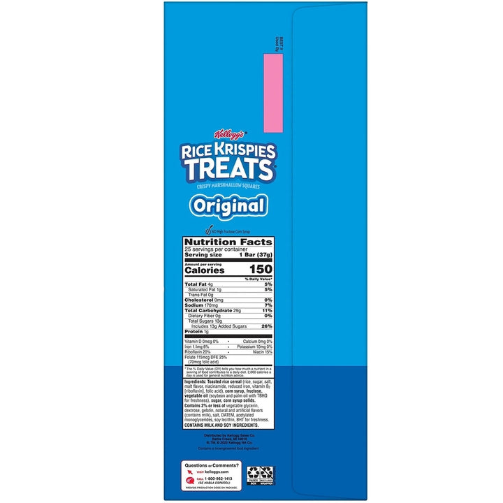 Kelloggs Rice Krispies Treats Bars 1.3 Ounce (25 Count) Image 4