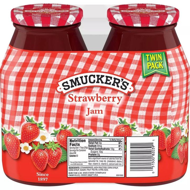 Smuckers Strawberry Jam 32 Ounce Jar (Pack of 2) Image 2