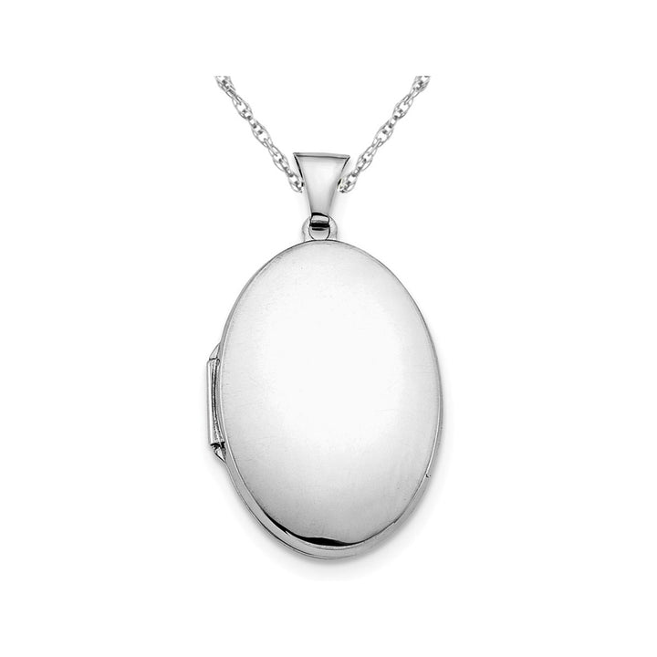 2-Frame Oval Locket in Sterling Silver with Chain Image 1