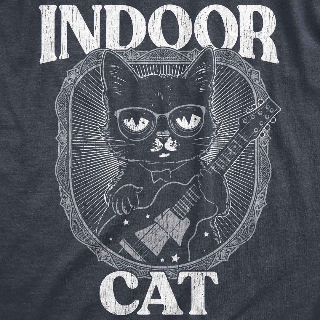 Womens Indoor Cat Funny T Shirt Introvert Sarcastic Tee For Ladies Image 2