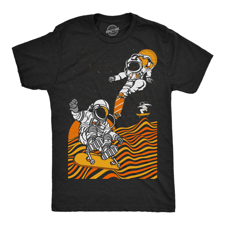 Mens Funny T Shirts Astro Skate Park Space Graphic Tee For Men Image 1