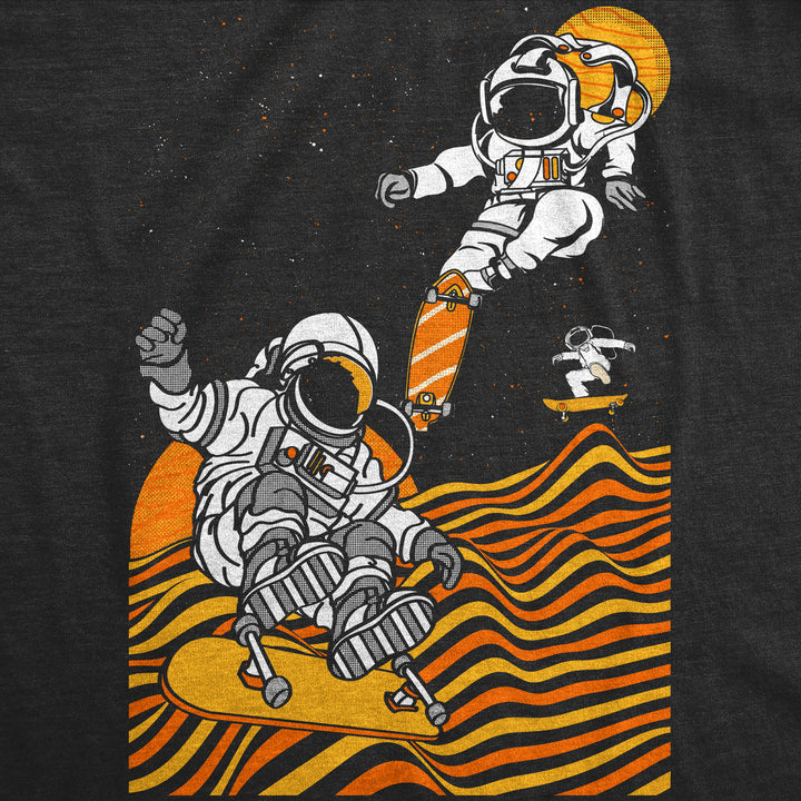 Mens Funny T Shirts Astro Skate Park Space Graphic Tee For Men Image 2