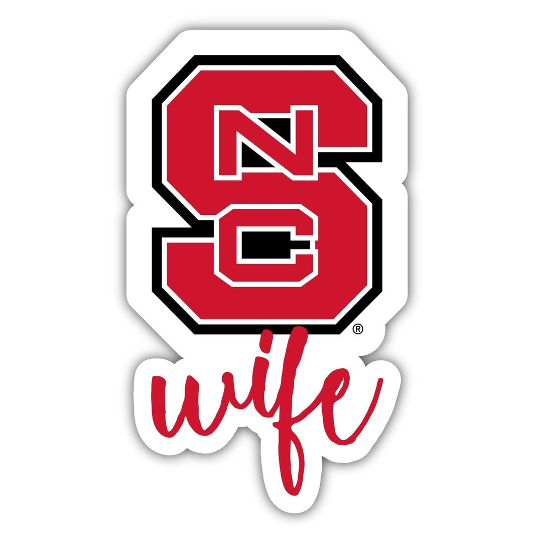 NC State Wolfpack 4-Inch Wife NCAA Vinyl Decal Sticker for Fans Students and Alumni Image 1