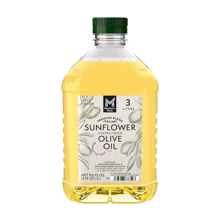 Members Mark Sunflower and Extra Virgin Olive Oil (3 L 101 Fluid Ounce) Image 1