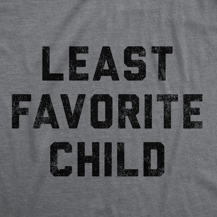 Womens Funny T Shirts Least Favorite Child Sarcastic Family Graphic Tee For Ladies Image 2