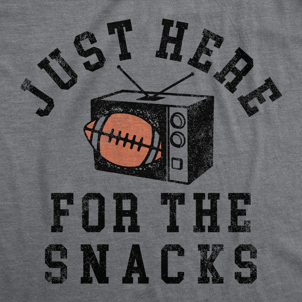 Mens Funny T Shirts Just Here For The Snacks Sarcastic Football Tee For Men Image 2