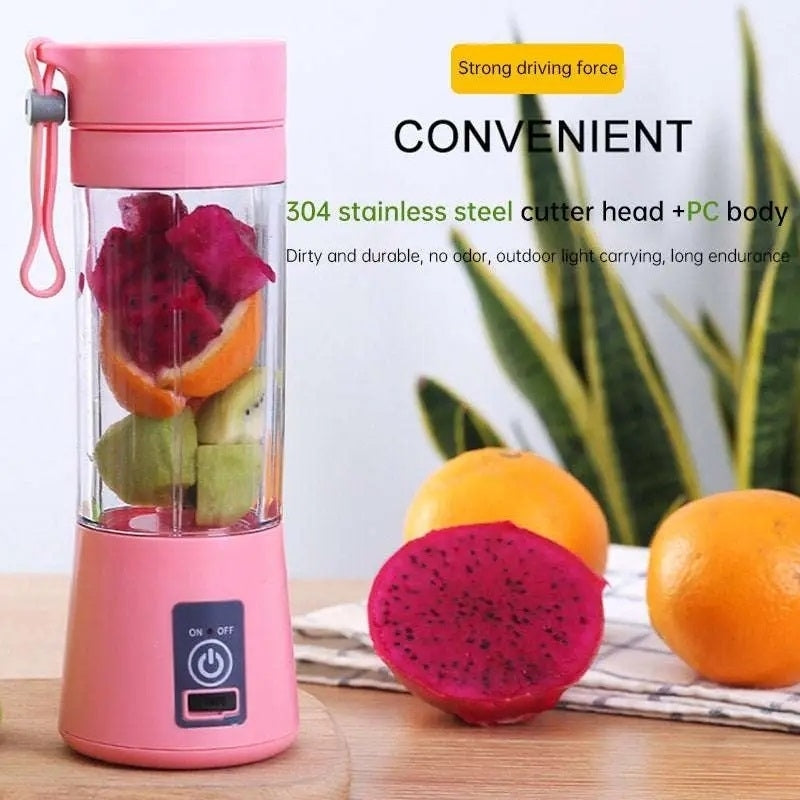 Portable Mini USB Rechargeable Four-Blade Juicer Cup Image 2