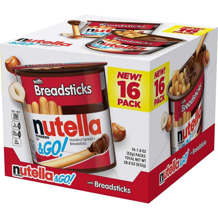 Nutella and Go Hazlenut Spread with Breadsticks Ferrero 16 Pack - 1.8 Ounce Each Image 1