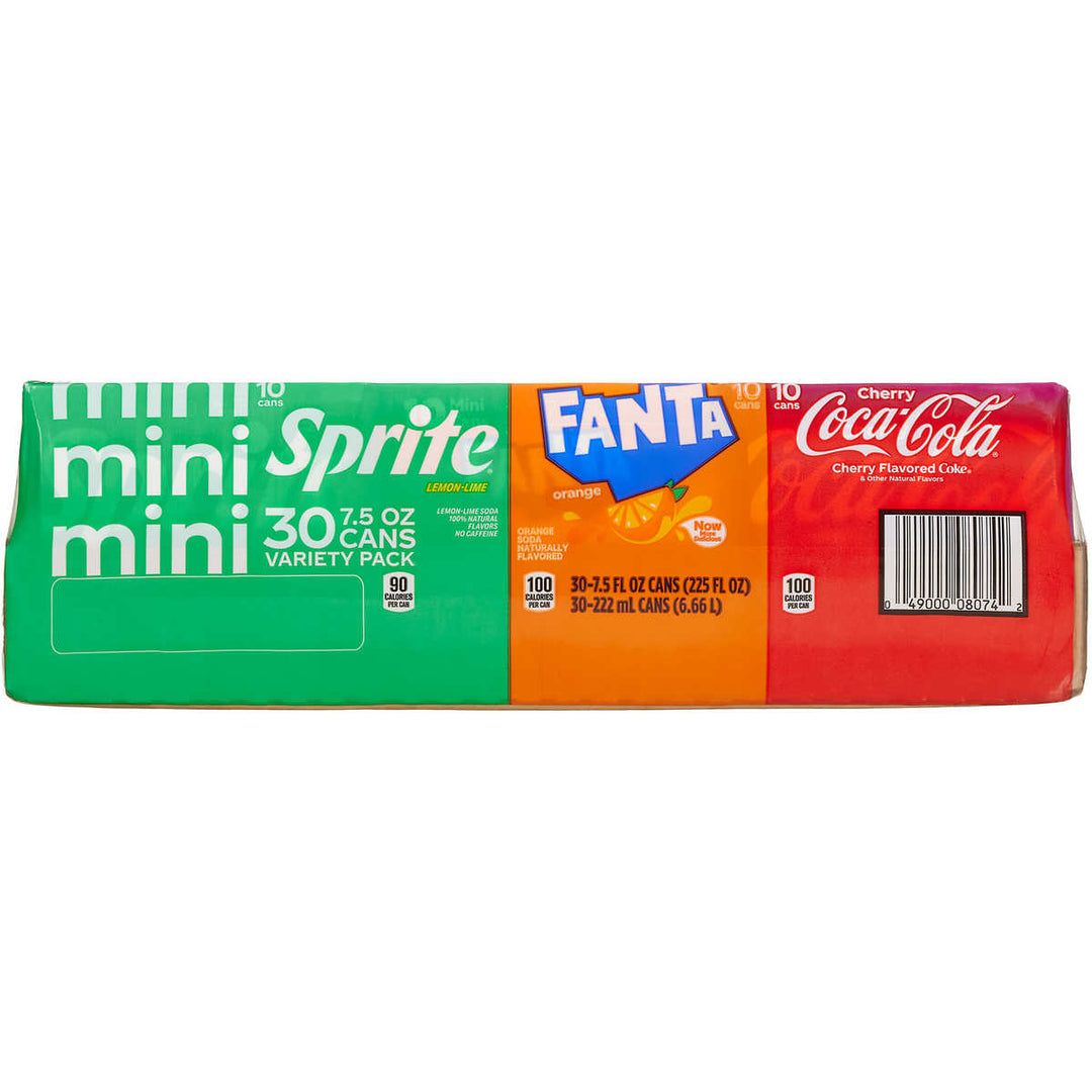 Coca-Cola Mini Can Variety Pack 7.5 Fluid Ounce (Pack of 30) Image 1