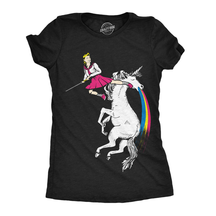 Womens bada** Barbara Funny T Shirt Unicorn Graphic Tee For Ladies Image 1