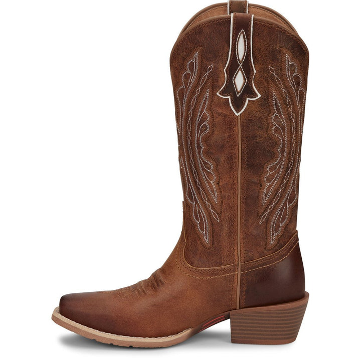 Justin Womens 12" Rein Square Toe Western Boot Waxy Tan - L2962 1 Waxy Tan Image 4