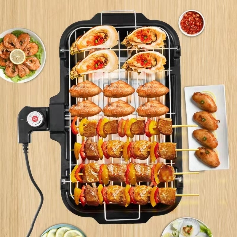 Household smokeless electric meat grill Image 1