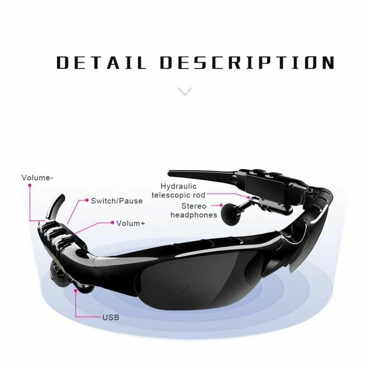 Smart Bluetooth Headset Polarized Sunglasses Image 7