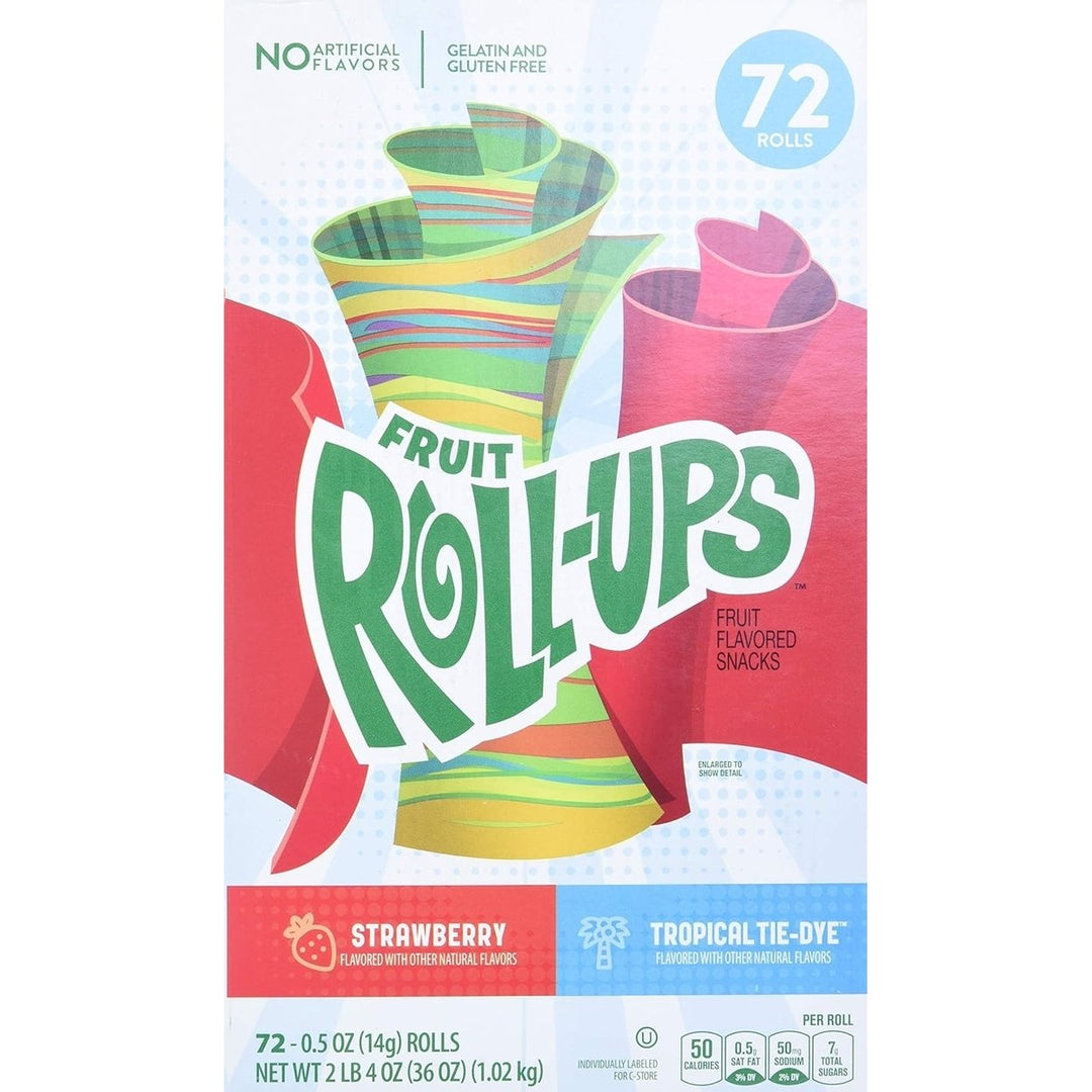 Strawberry and Tropical Tie-Dye Fruit Roll-Ups (72 Count) Image 2