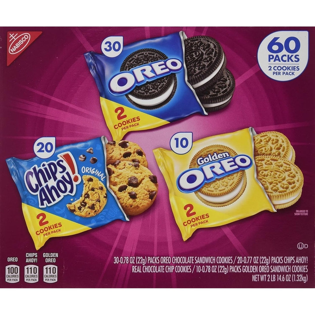 Nabisco Sweet Treats Cookie Variety Pack OREO and CHIPS AHOY! (60 Pack) Image 1