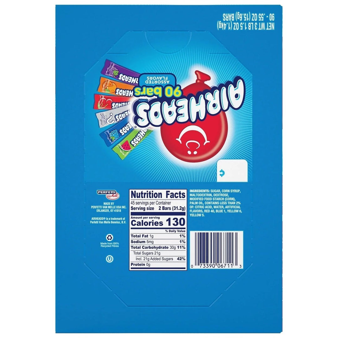 AirHeads Candy Bar Variety 0.55 Ounce (Pack of 90) Image 2