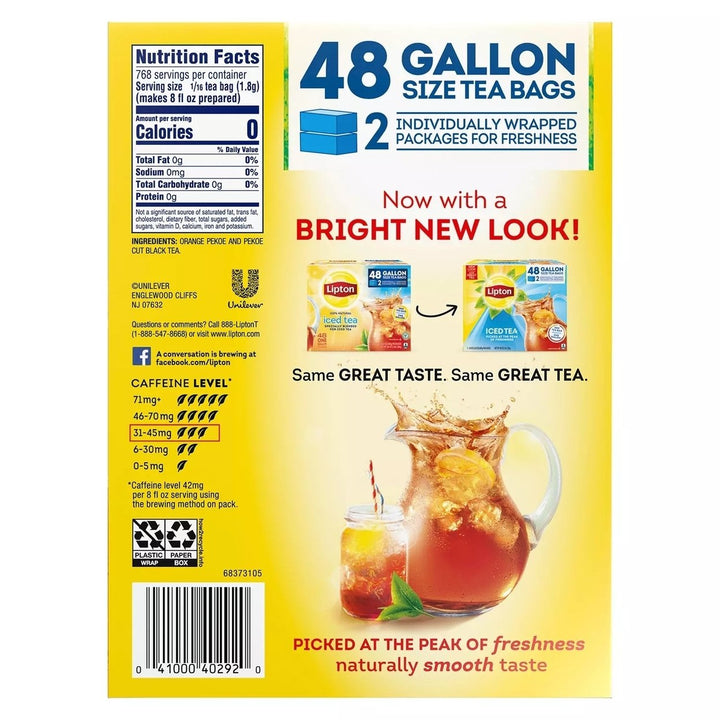 Lipton Iced Tea Gallon Size Tea Bags (48 Count) Image 2