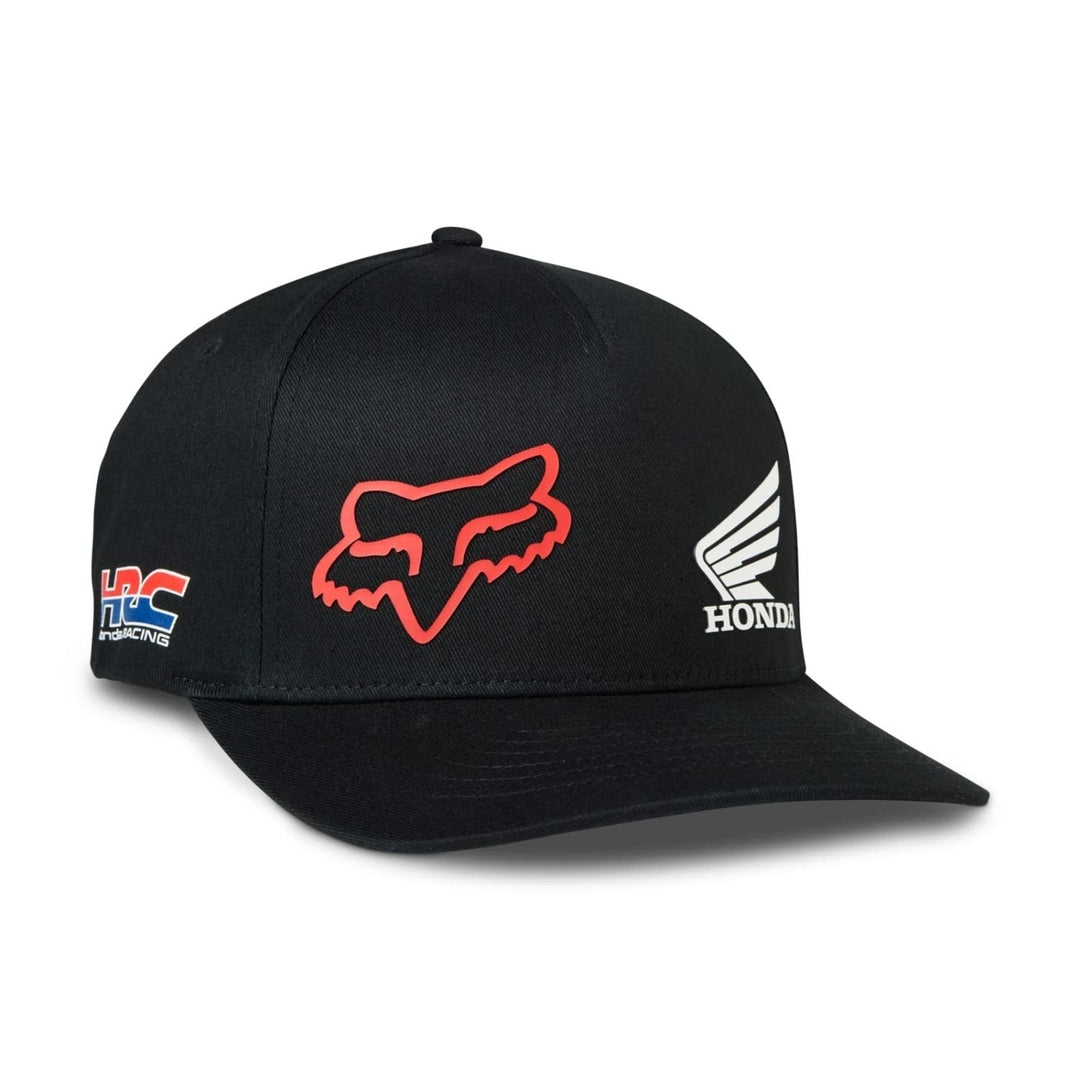 Fox Racing Mens Standard Fox X Honda Flexfit Hat BLK Image 2