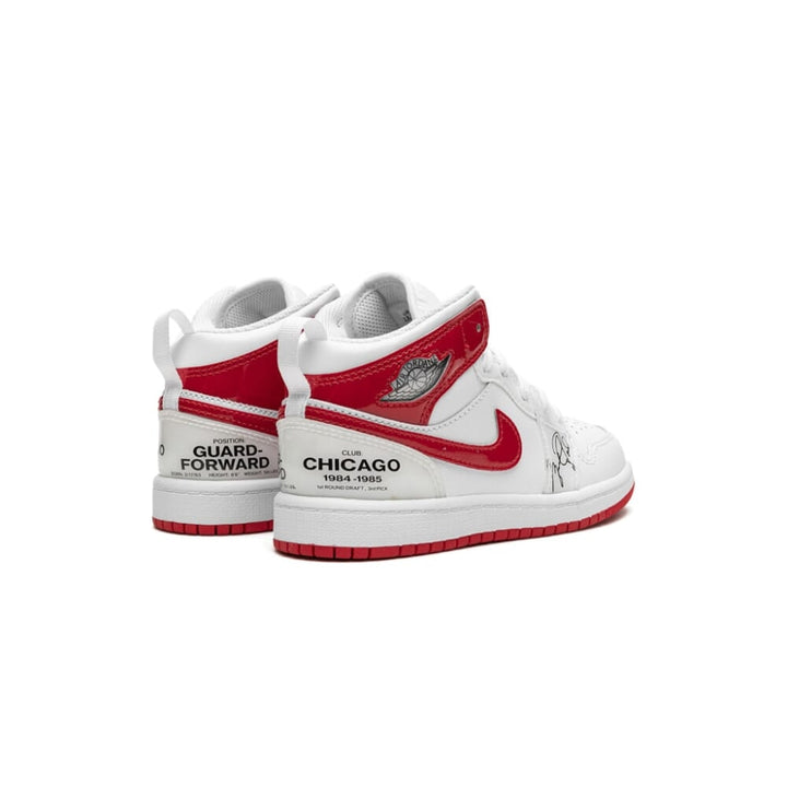 Nike Jordan 1 Mid SS White/University Red DR6495-116 Pre-School Image 3