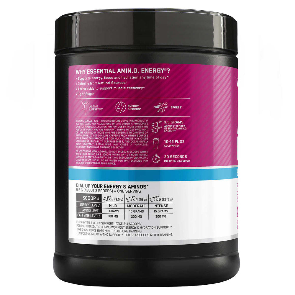 Optimum Nutrition Essential Amino Energy + ElectrolytesWild Berry1.51 Pounds Image 2