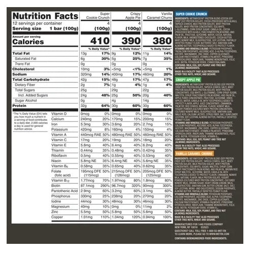 MET-Rx Meal Replacement Protein BarsVariety Pack3.52 Ounce (Pack of 12) Image 4