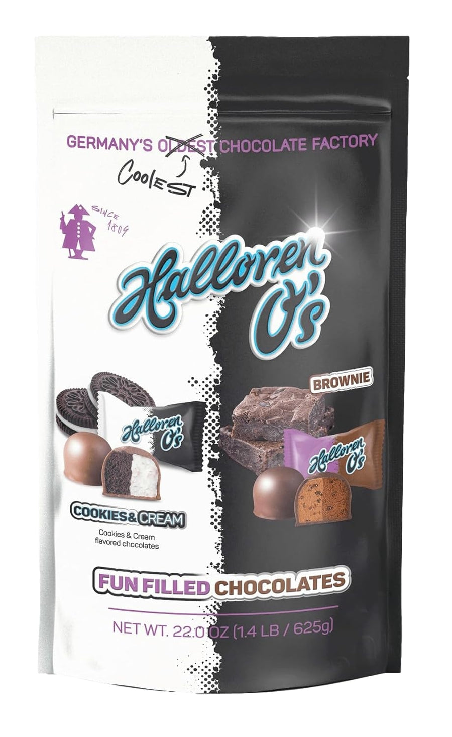 Halloren Os Large Gourmet German Chocolate Desserts Bag22 Ounce (60 Pieces) Image 1