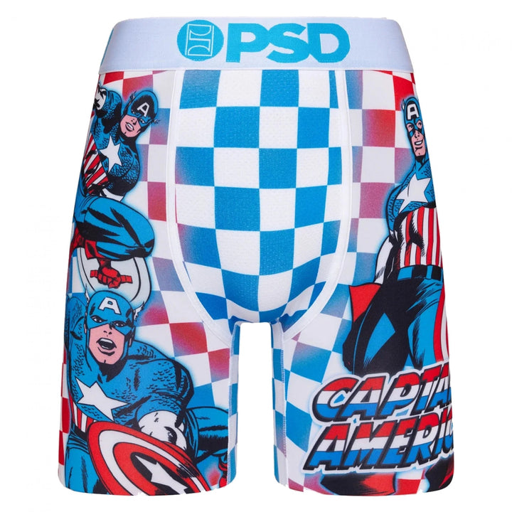 Captain American Checkered PSD Boxer Briefs Image 1