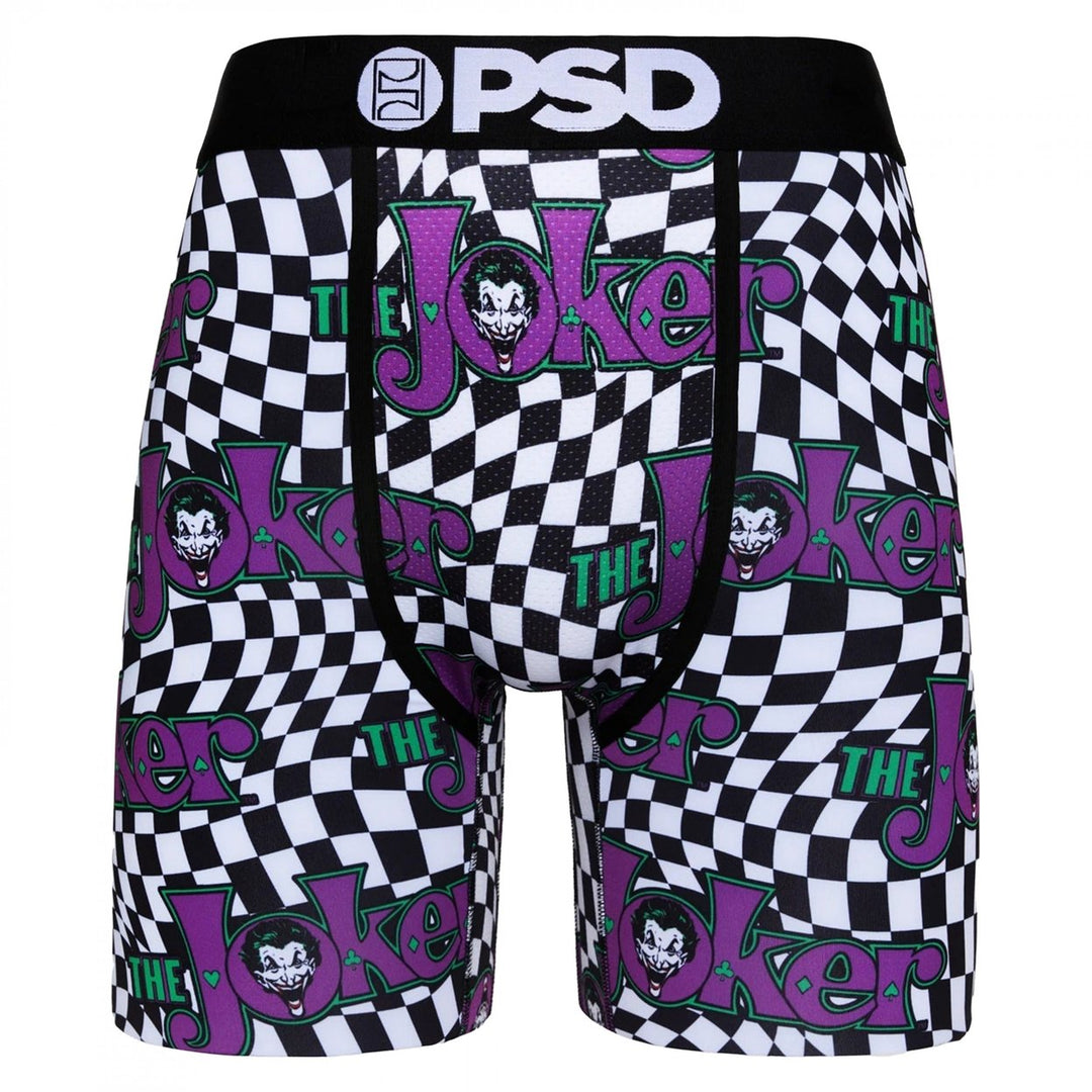 The Joker Vintage Logo Checkered PSD Boxer Briefs Image 1