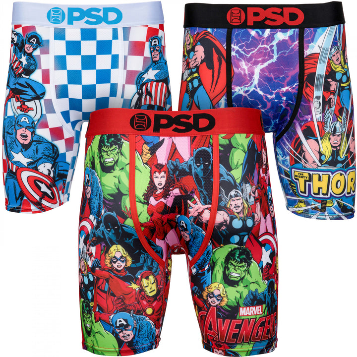 Marvel Avengers Collage 3-Pack PSD Boxer Briefs Image 1