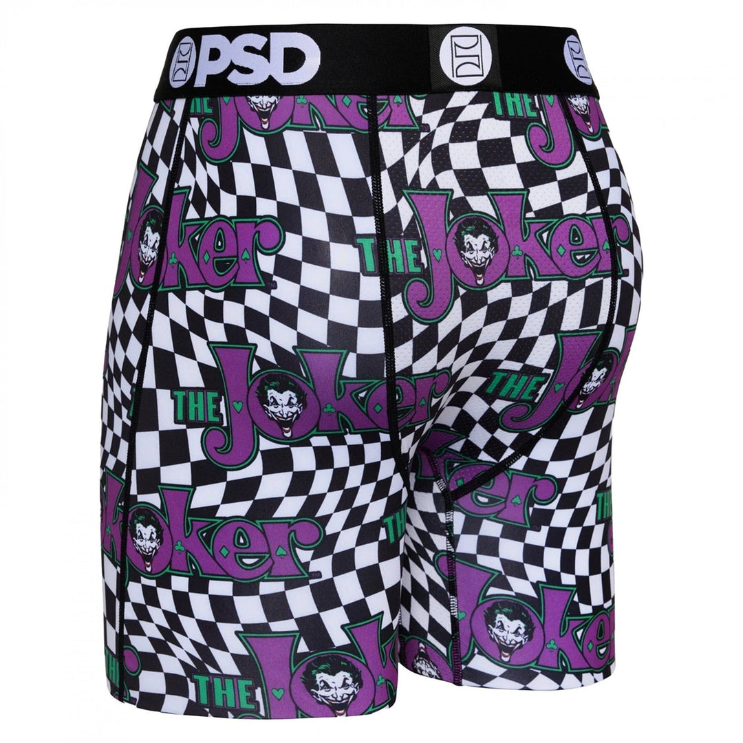 The Joker Vintage Logo Checkered PSD Boxer Briefs Image 3