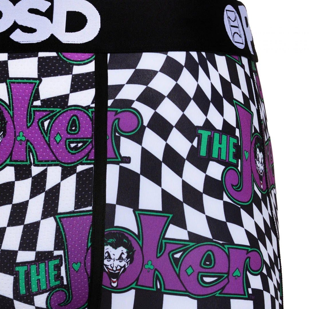 The Joker Vintage Logo Checkered PSD Boxer Briefs Image 4