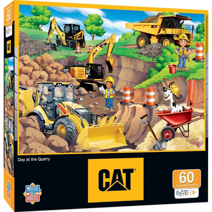 CAT Day at the Quarry 60 Piece Jigsaw Puzzle for Ages 5 and Up 19x14 Inches Image 1