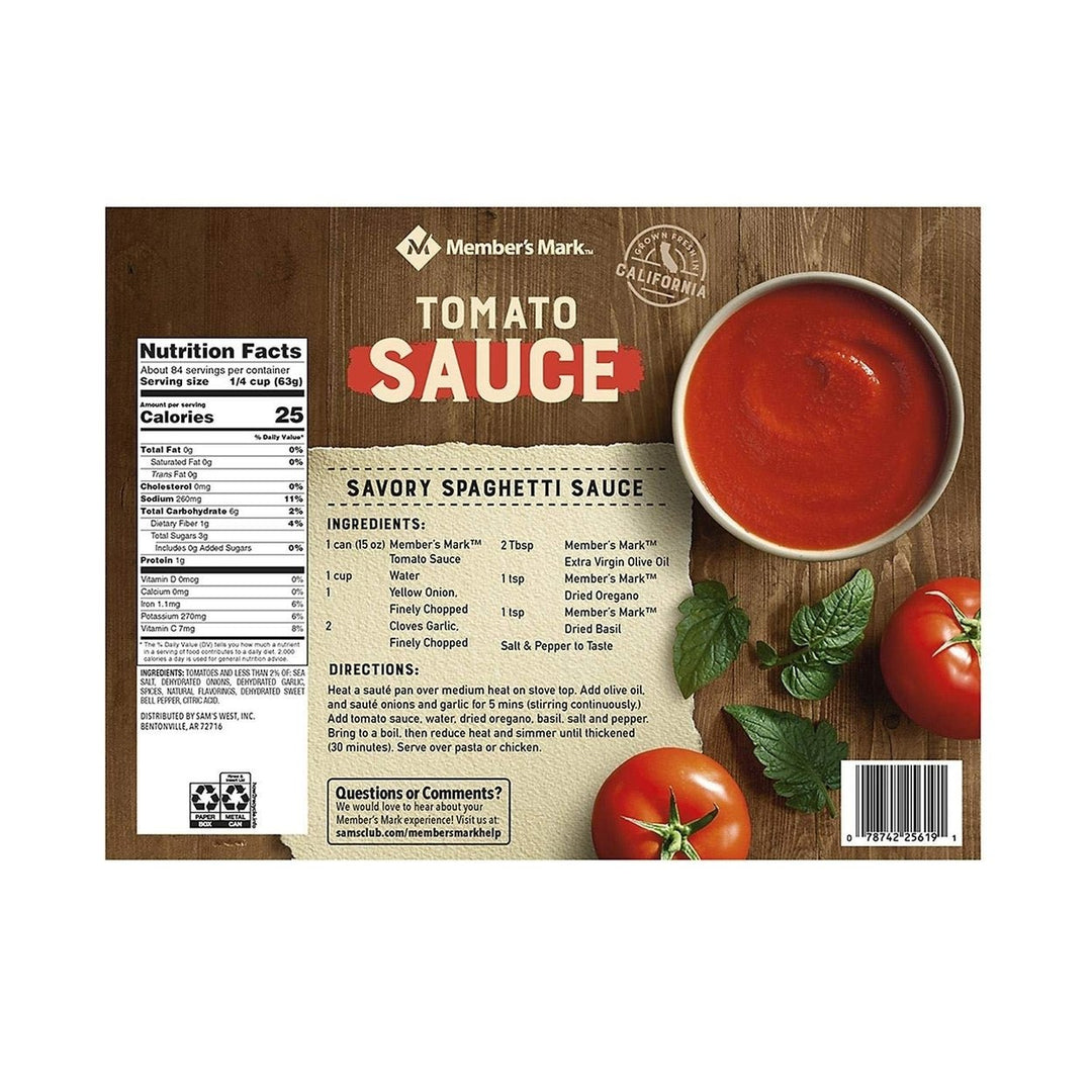 Members Mark Tomato Sauce (15 Ounce 12 Count) Image 2