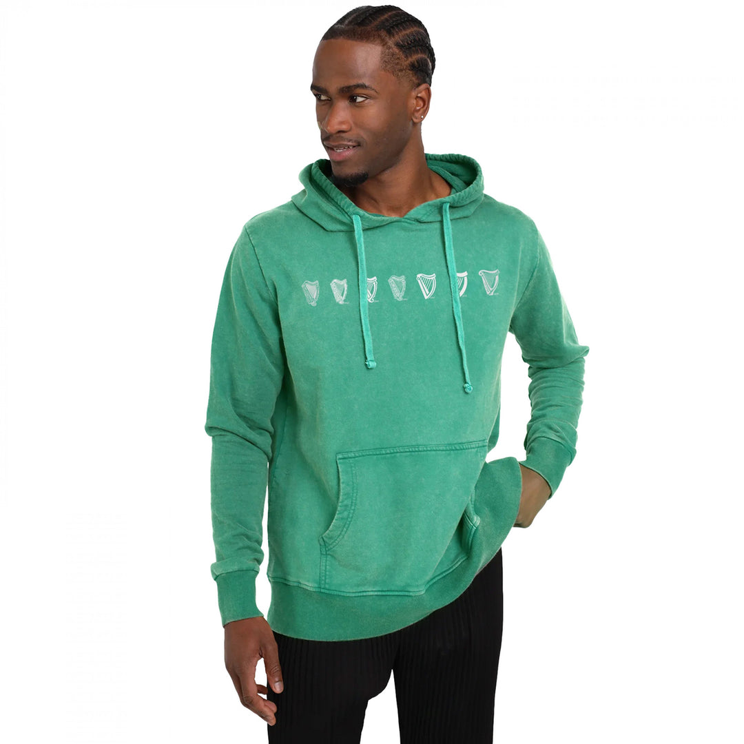 Guinness Logo Evolution Green Colorway Pullover Hoodie Image 1