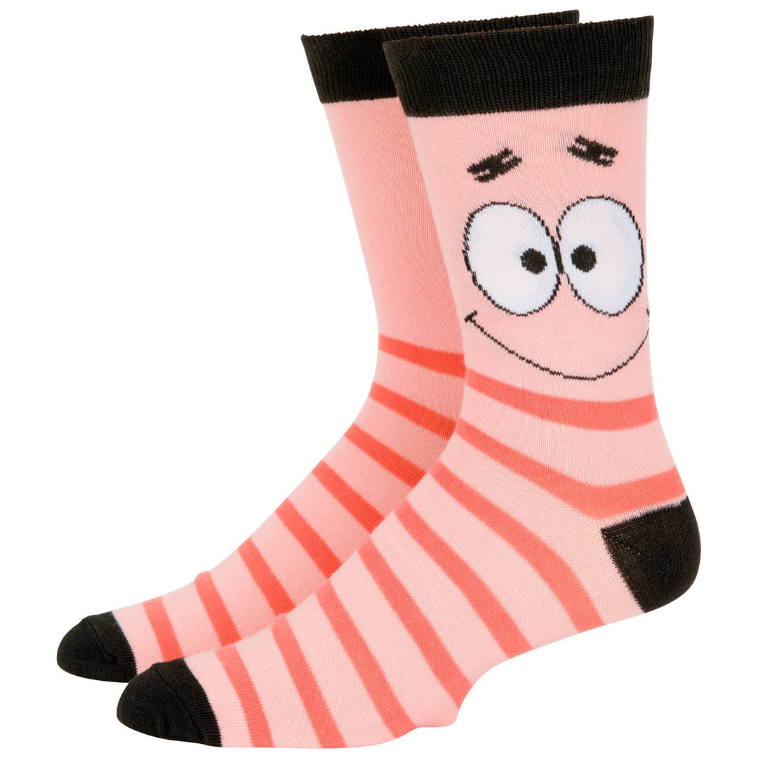 SpongeBob and Patrick Mens Striped 2-Pair Pack of Crew Socks Image 4