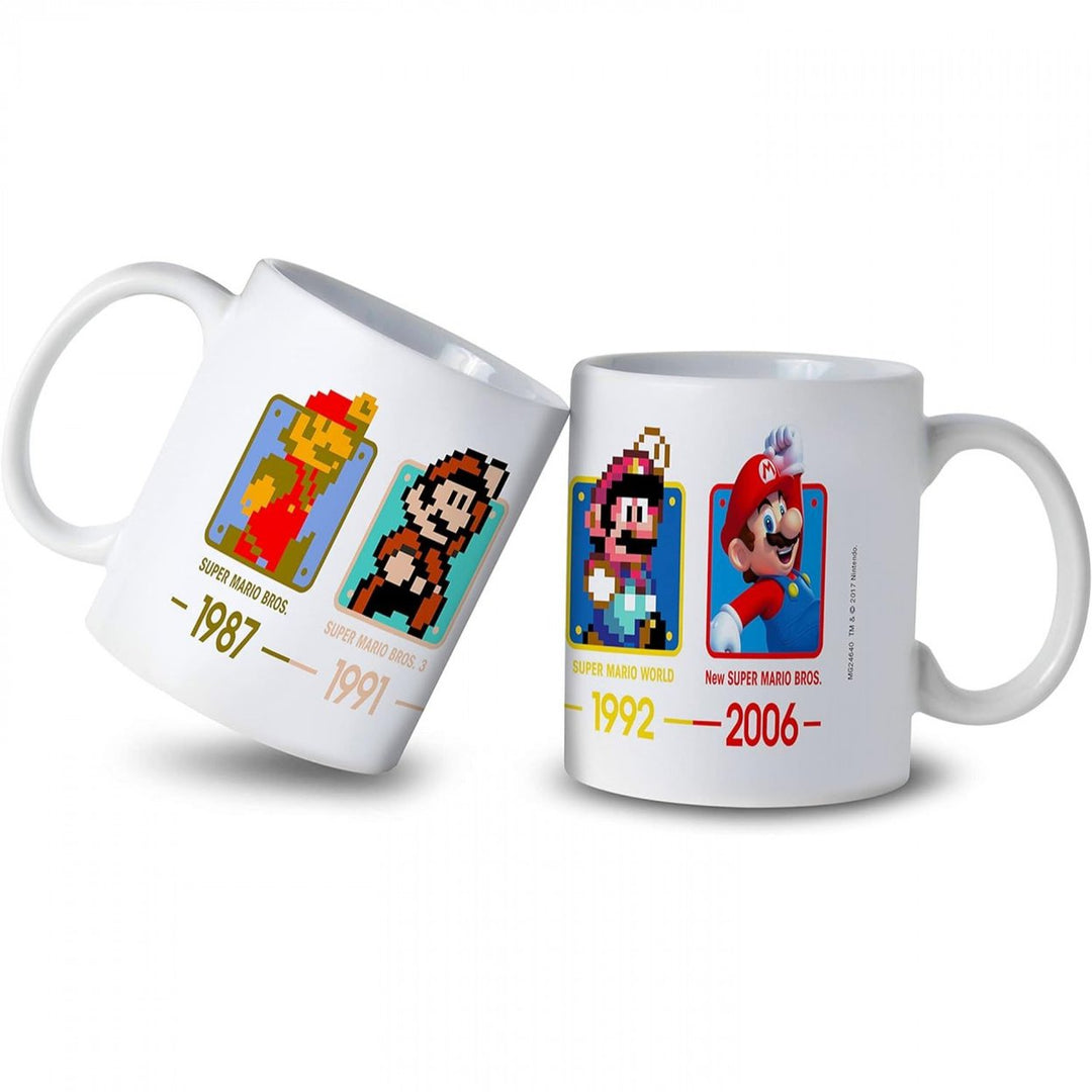 Super Mario Bros. Through The Years 11 oz. Ceramic Mug Image 1