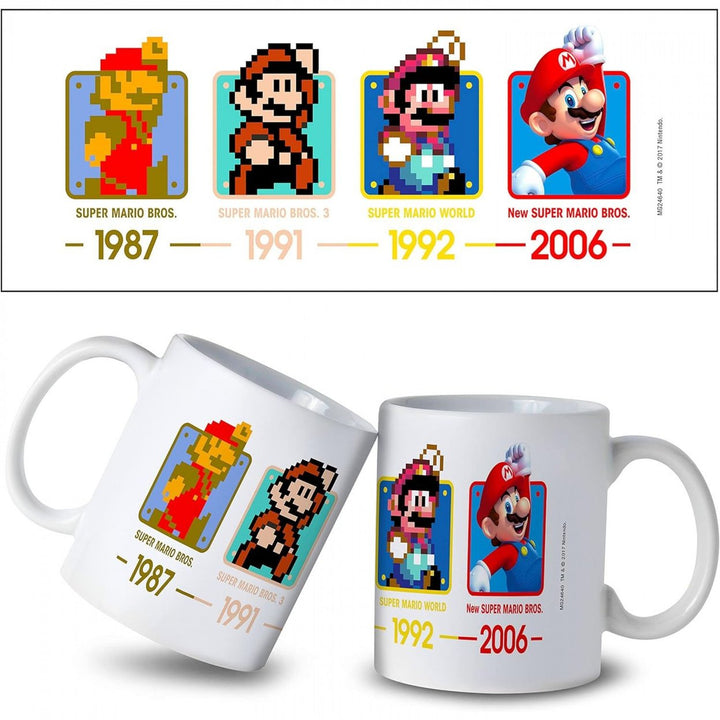 Super Mario Bros. Through The Years 11 oz. Ceramic Mug Image 2