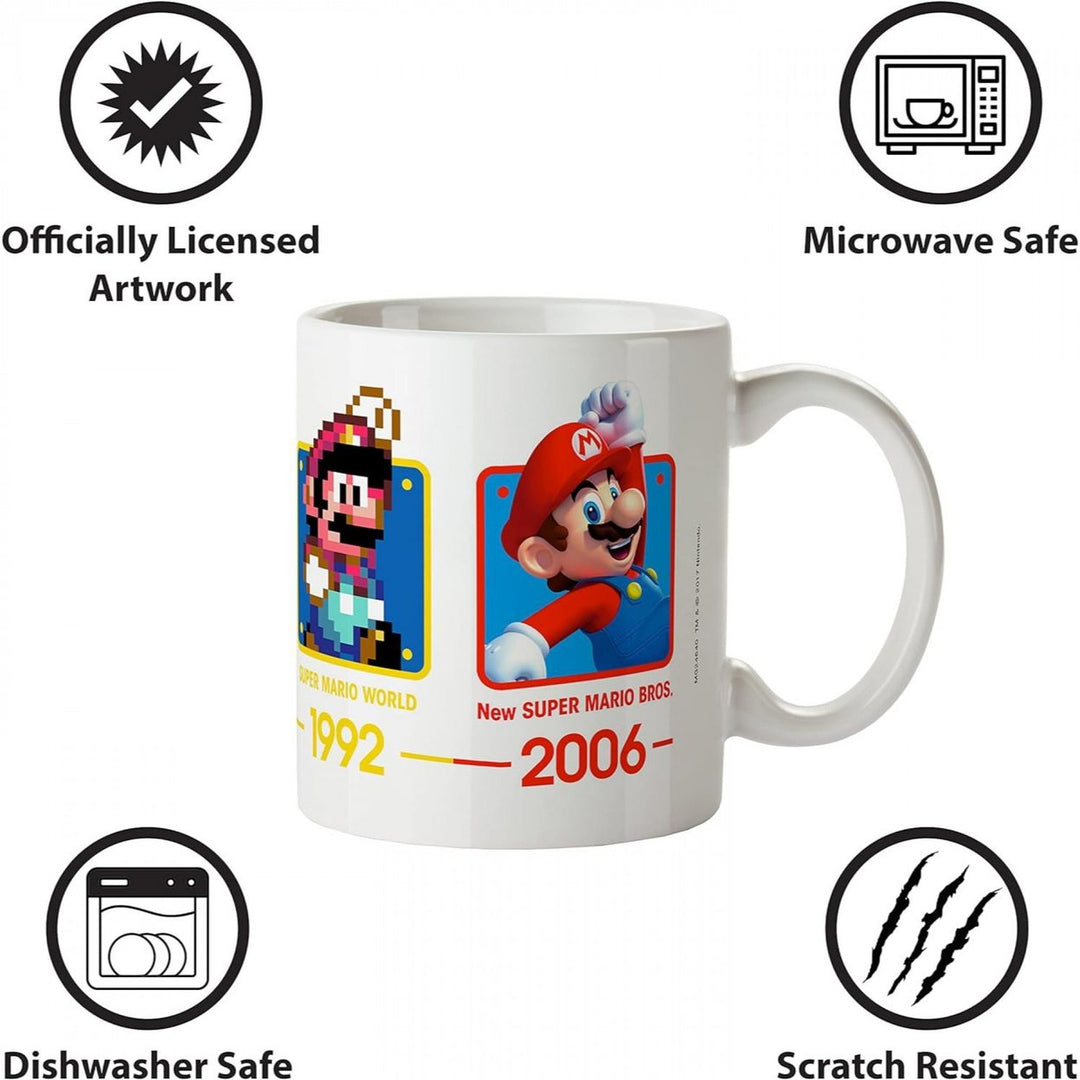 Super Mario Bros. Through The Years 11 oz. Ceramic Mug Image 3