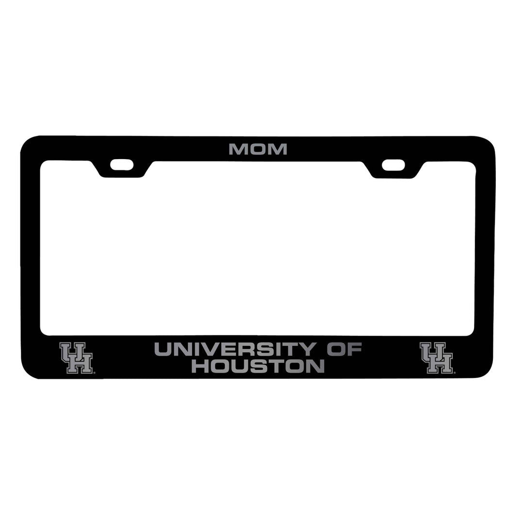 University of Houston NCAA Laser-Engraved Metal License Plate Frame - Choose Black or White Color Image 1