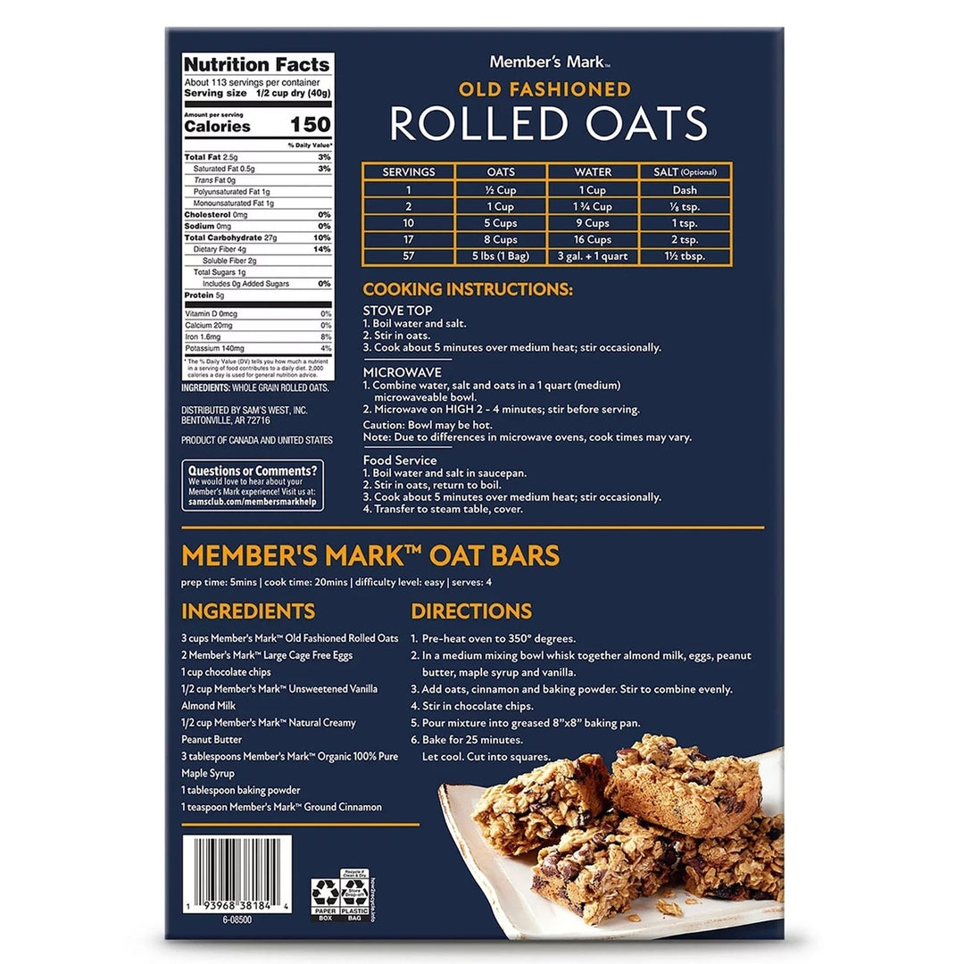 Members Mark Old Fashioned Rolled Oats (10 Pounds) Image 3