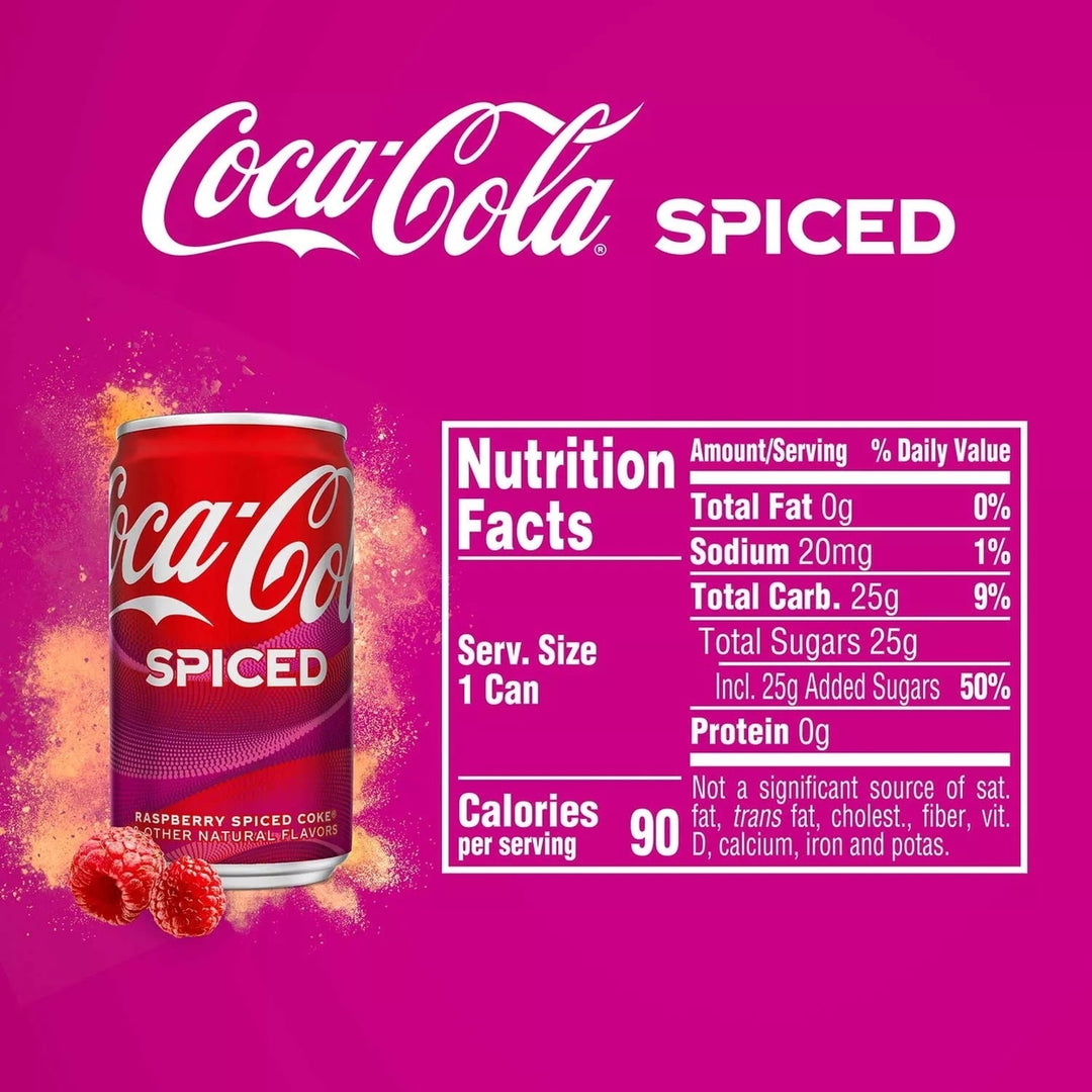 Coca-Cola Spiced Raspberry Mini Can7.5 Fluid Ounce (Pack of 30) Image 3